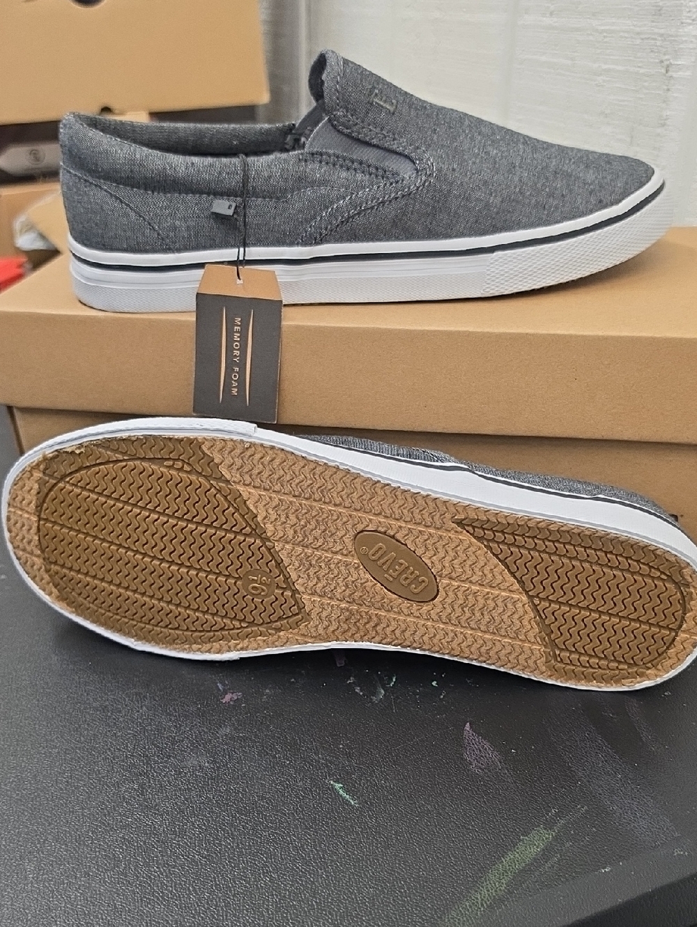 Gray Slip-On Men’s Casual Shoes